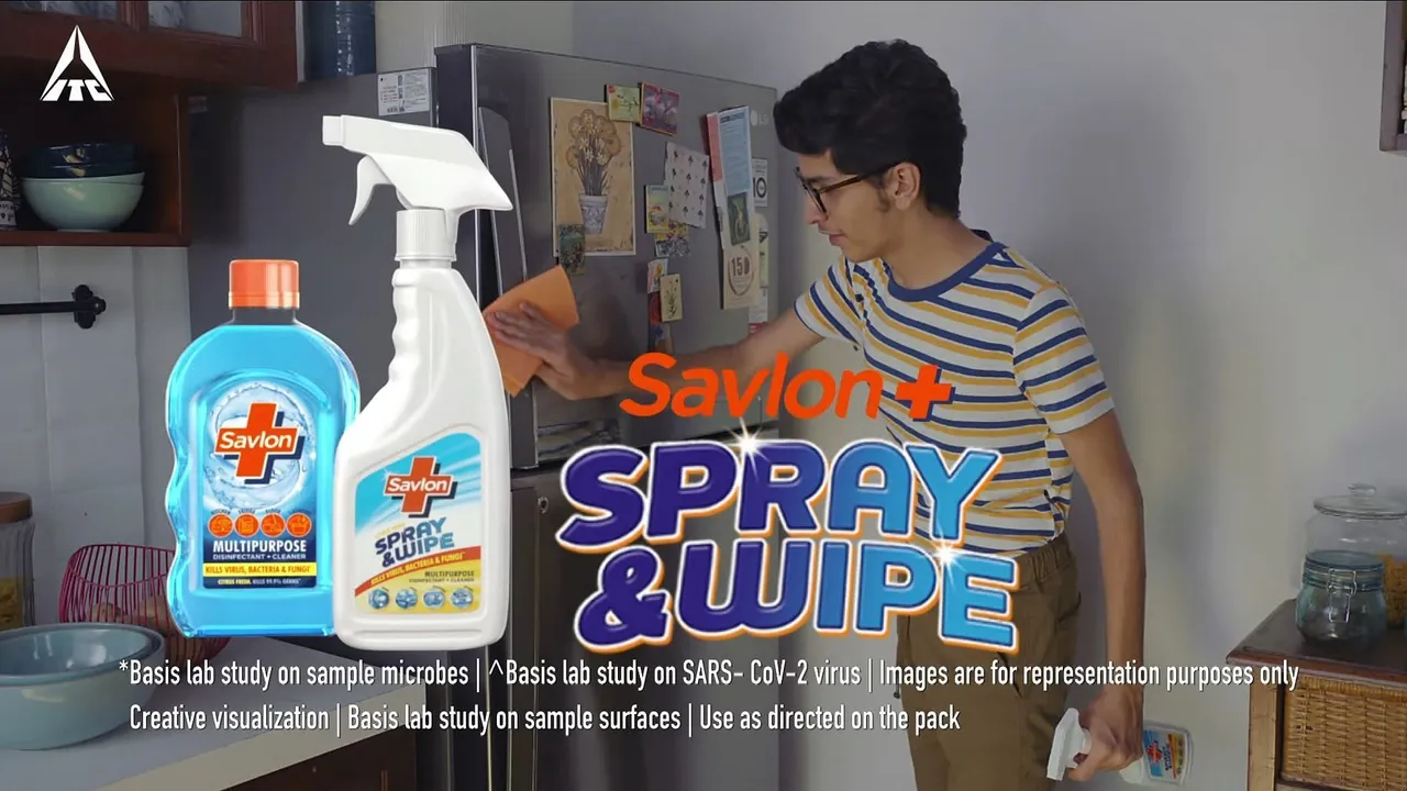 ITC’s new ad for Savlon ‘Spray&Wipe’ cleaner dumbs down the disinfection routine