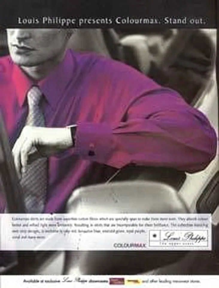 Louis Philippe presents Colourmax. Stand out.