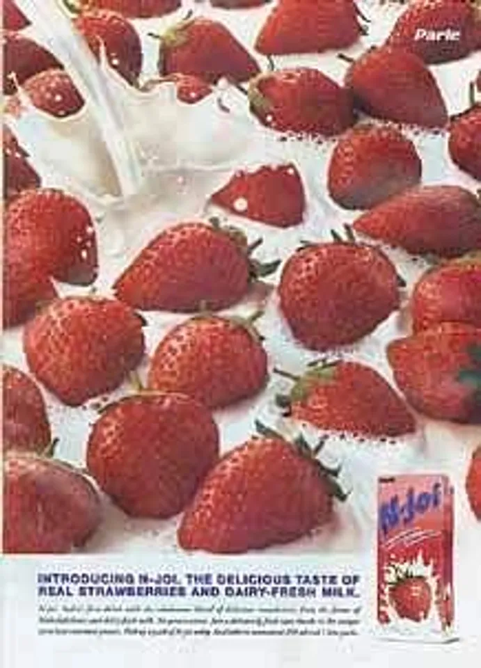 Introducing N-joi. The delicious taste of real strawberries and dairy-fresh milk.
