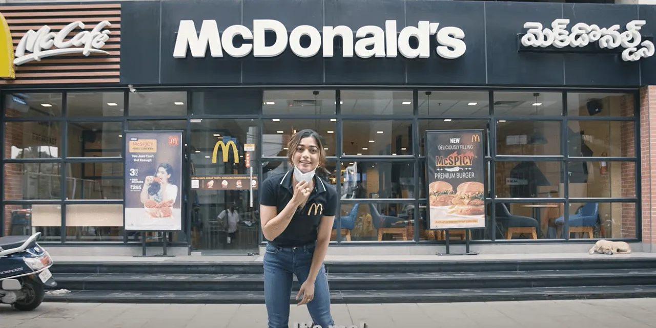 Rashmika Mandanna turns delivery girl for McDonald’s 