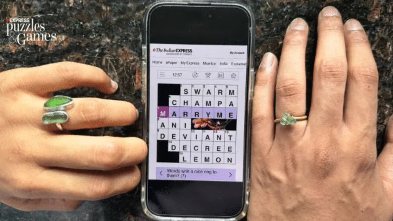 This Indian Express crossword is a man's proposal to his girlfriend