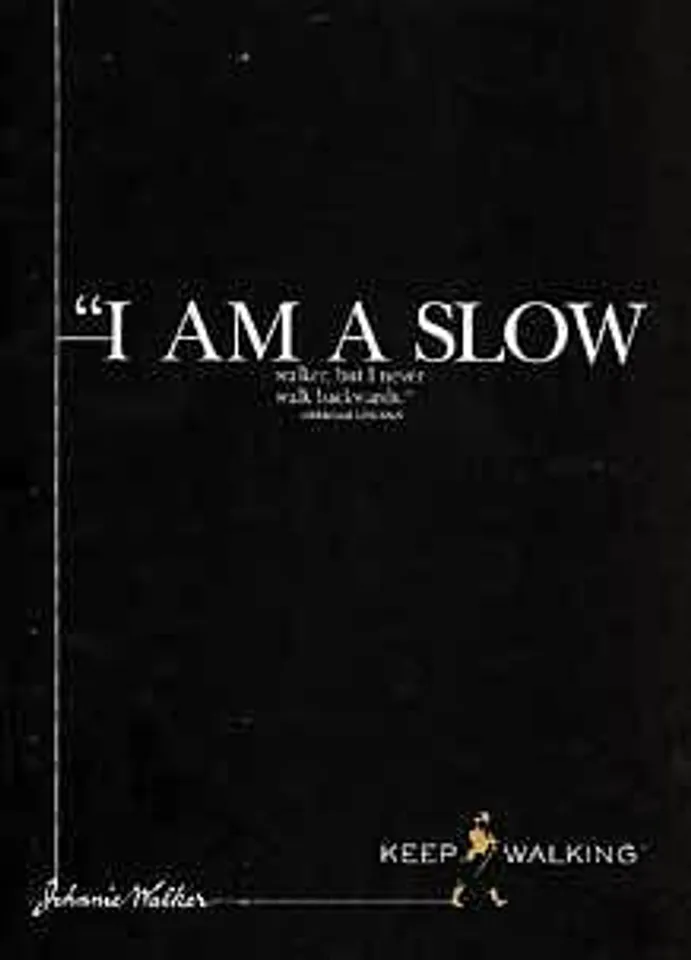 "I am a slow walker, but I never walk backwards." Abraham Lincoln