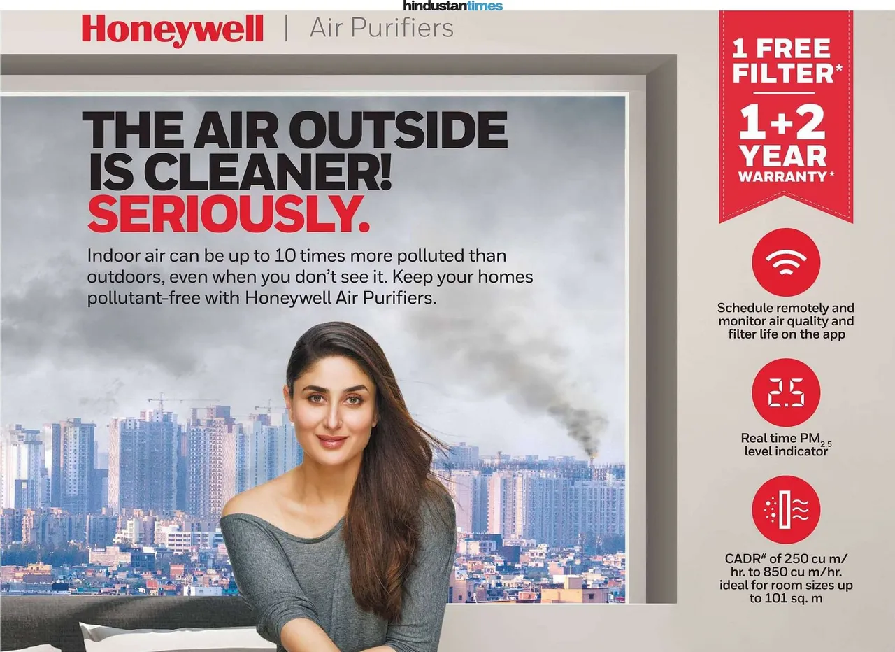 Honeywell's print ad takes on the indoor pollution crisis