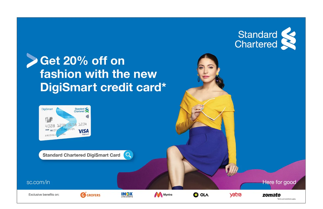 Anushka Sharma enjoys the Smart Digital #LiveOnline lifestyle with Standard Chartered Bank’s New Digismart Credit card