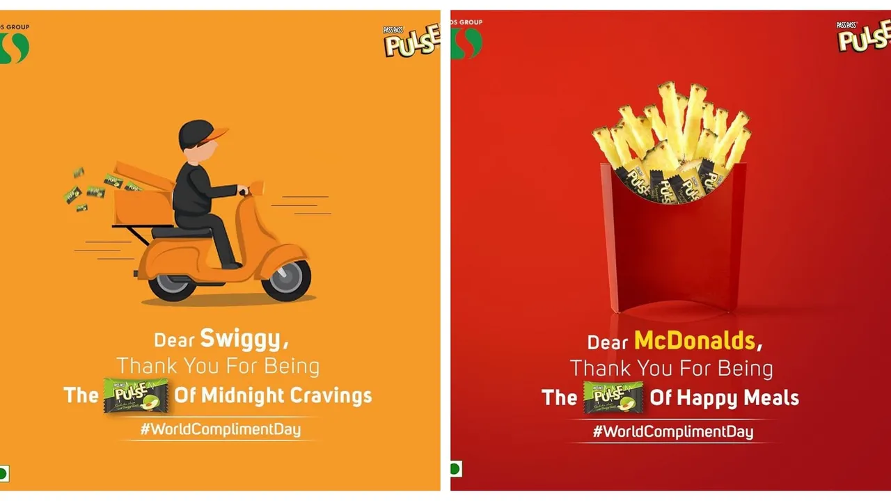 Pulse candy compliments Swiggy, Tinder, McDonald’s and other brands for their social media swag