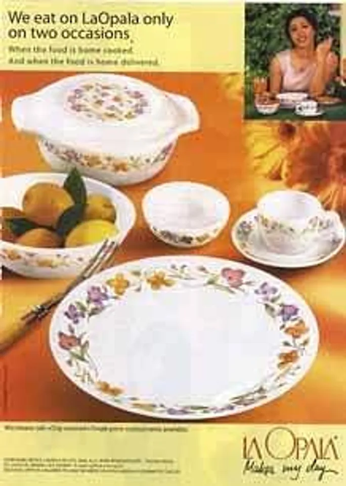 We eat on LaOpala only on two occasions.