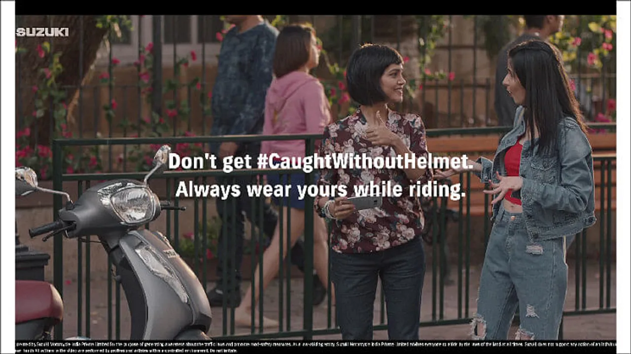Don’t get #CaughtWithoutHelmet urges Suzuki