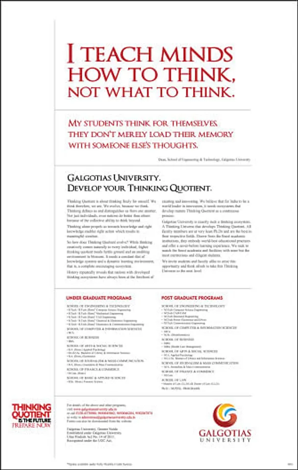 I Teach Minds How to Think, Not What to Think.