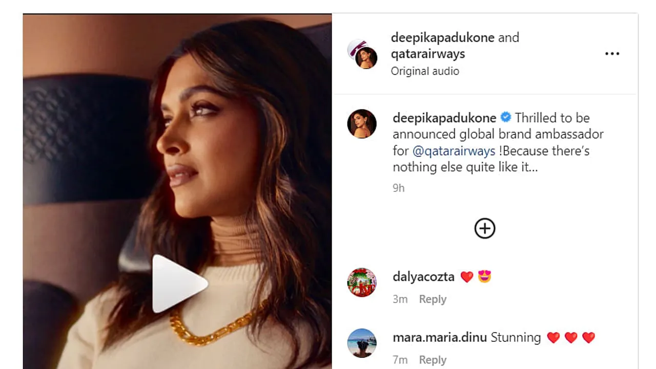 Qatar Airways ropes in Deepika Padukone as global brand ambassador