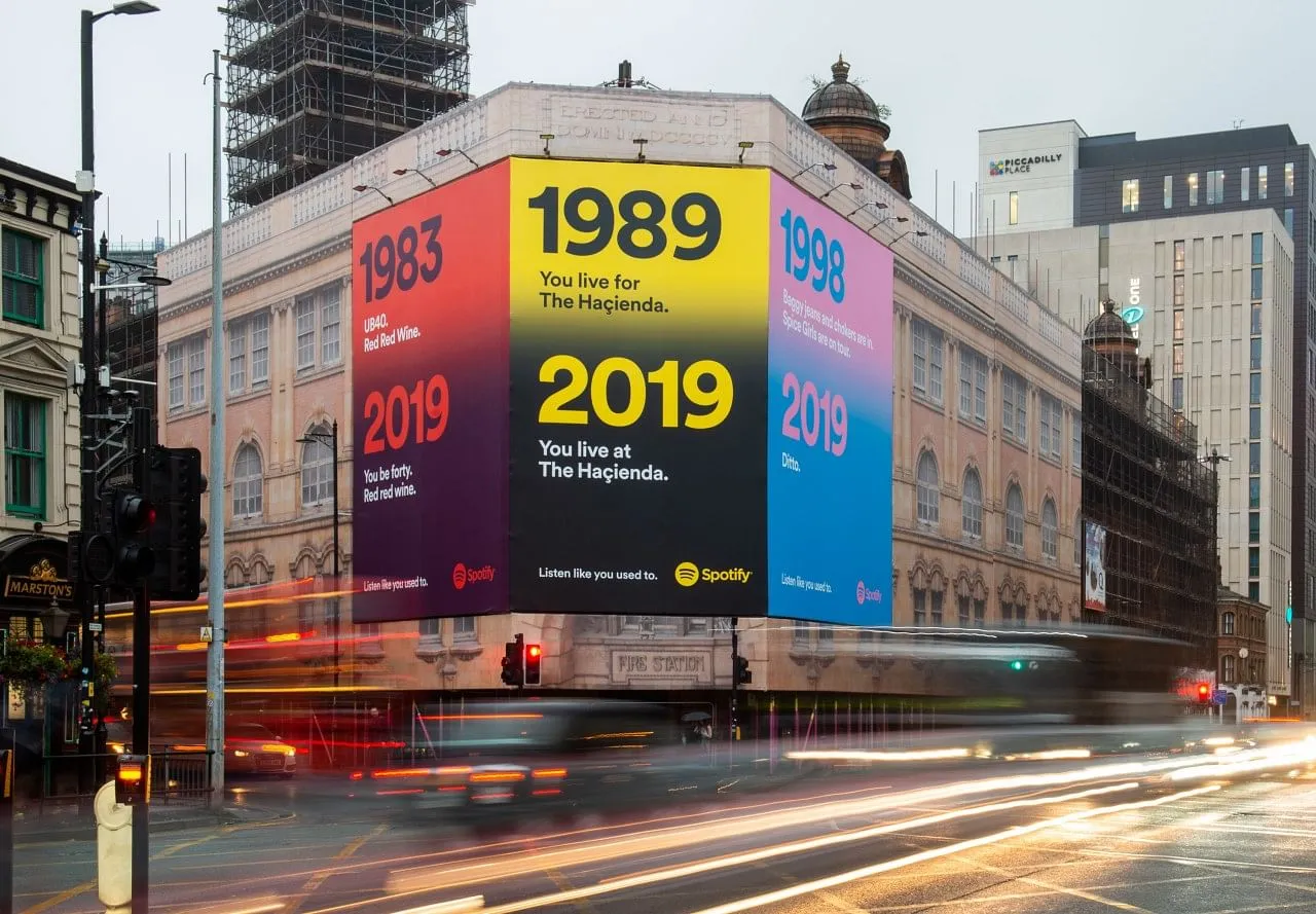 Spotify’s cheeky outdoor ads get nostalgic...