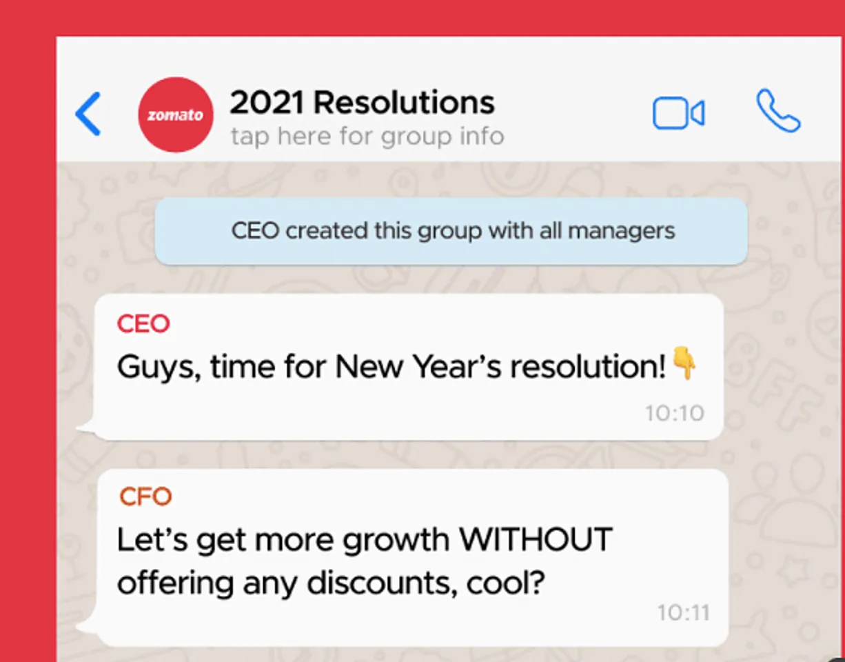 Zomato 'leaks' "confidential" marketing WhatsApp chat in mailer campaign