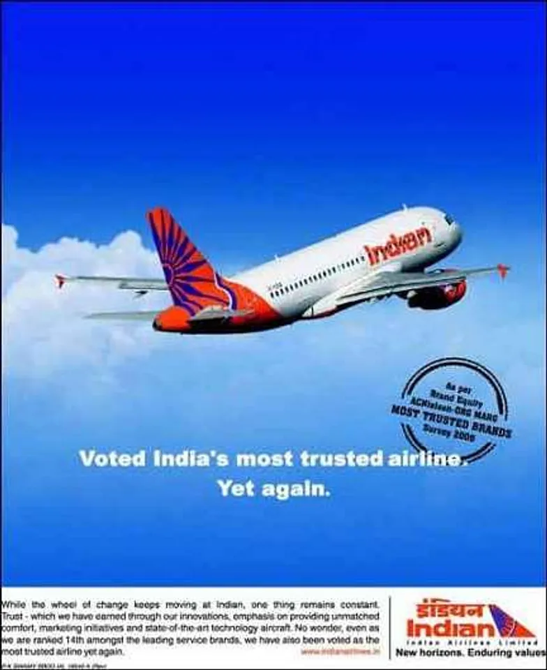 Voted India's most trusted airline.Yet again.
