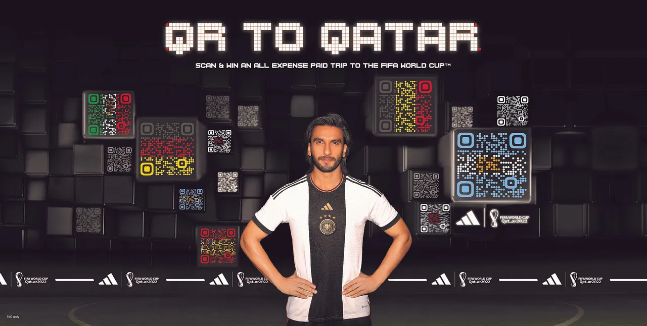 Adidas launches scannable film ‘QR to Qatar’ for the FIFA World Cup™ with Bollywood Superstar Ranveer Singh