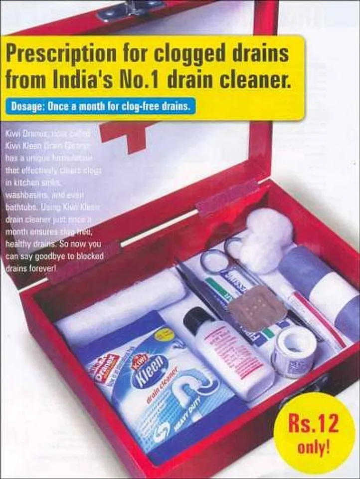 Prescription for clogged drains from India's No.1 drain cleaner.