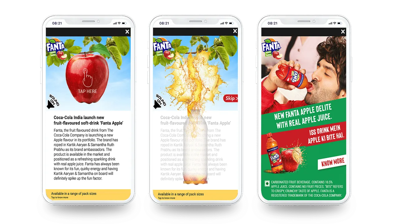 Fanta & mCanvas’ Sensory-Rich Mobile Ad for Apple Delite Reaches 15 MN Users