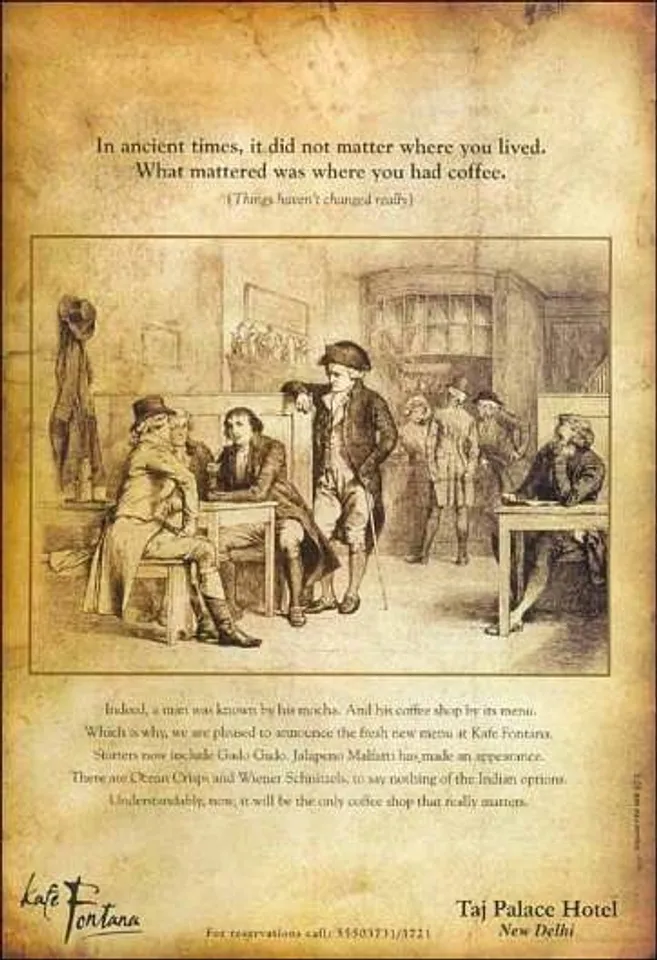 In ancient times, it did not matter where you lived.What mattered was where you had coffee.