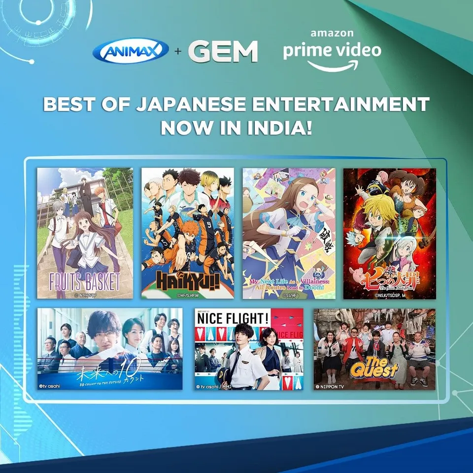 KC Global Media collaborates with Prime video to bring Animax+Gem to India 