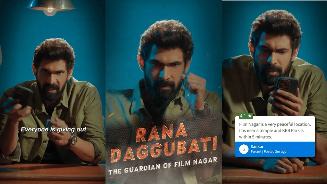 Rana Daggubati reacts to resident reviews of his locality in 99acres.com's new campaign