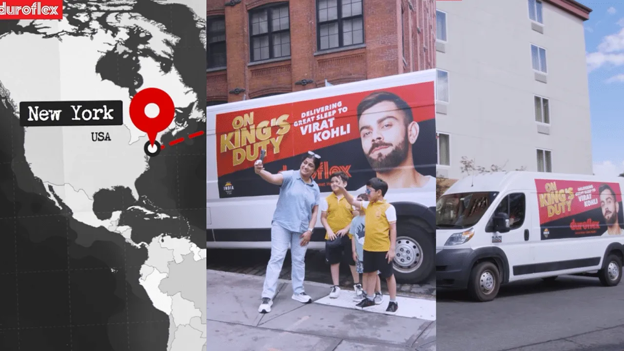 Duroflex on King's duty, delivers mattress for Kohli in New York, USA