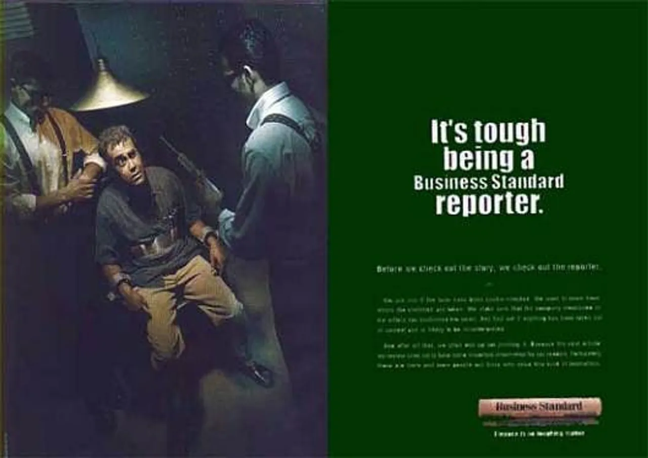 It's tough being a Business Standard reporter.