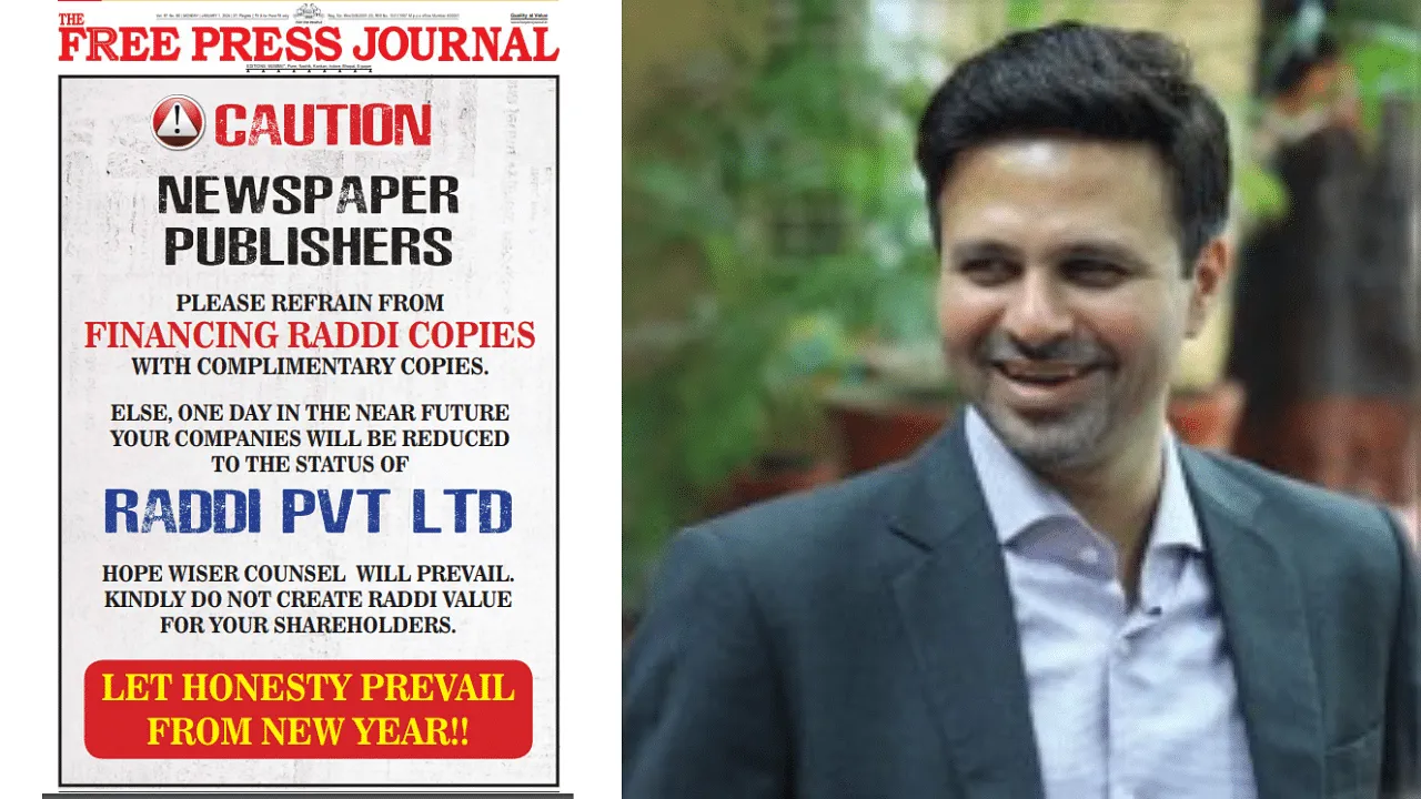 Free Press Journal ad cautions advertisers against inflated circulation numbers