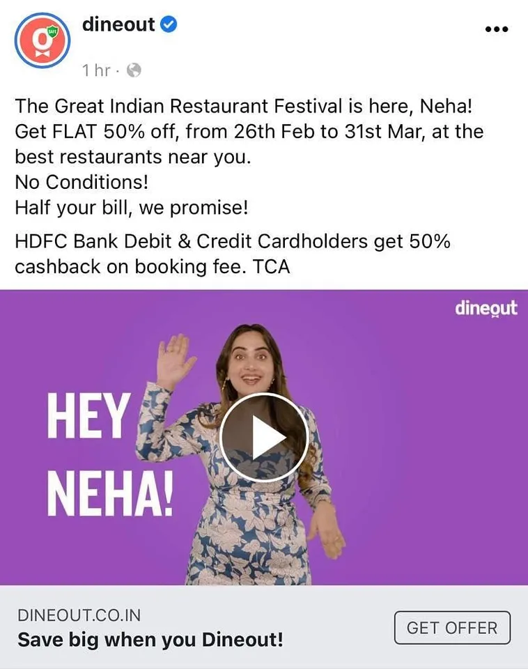 Dineout's new social media campaign catches netizens off guard