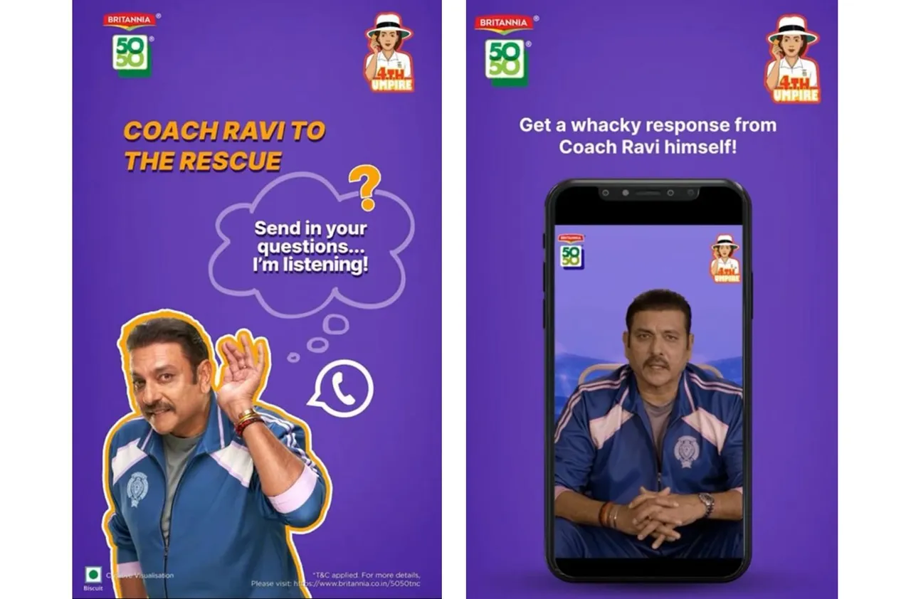 Ravi Shastri gives golmaal advice in Britannia's 'BritannAI' campaign with personalised video replies