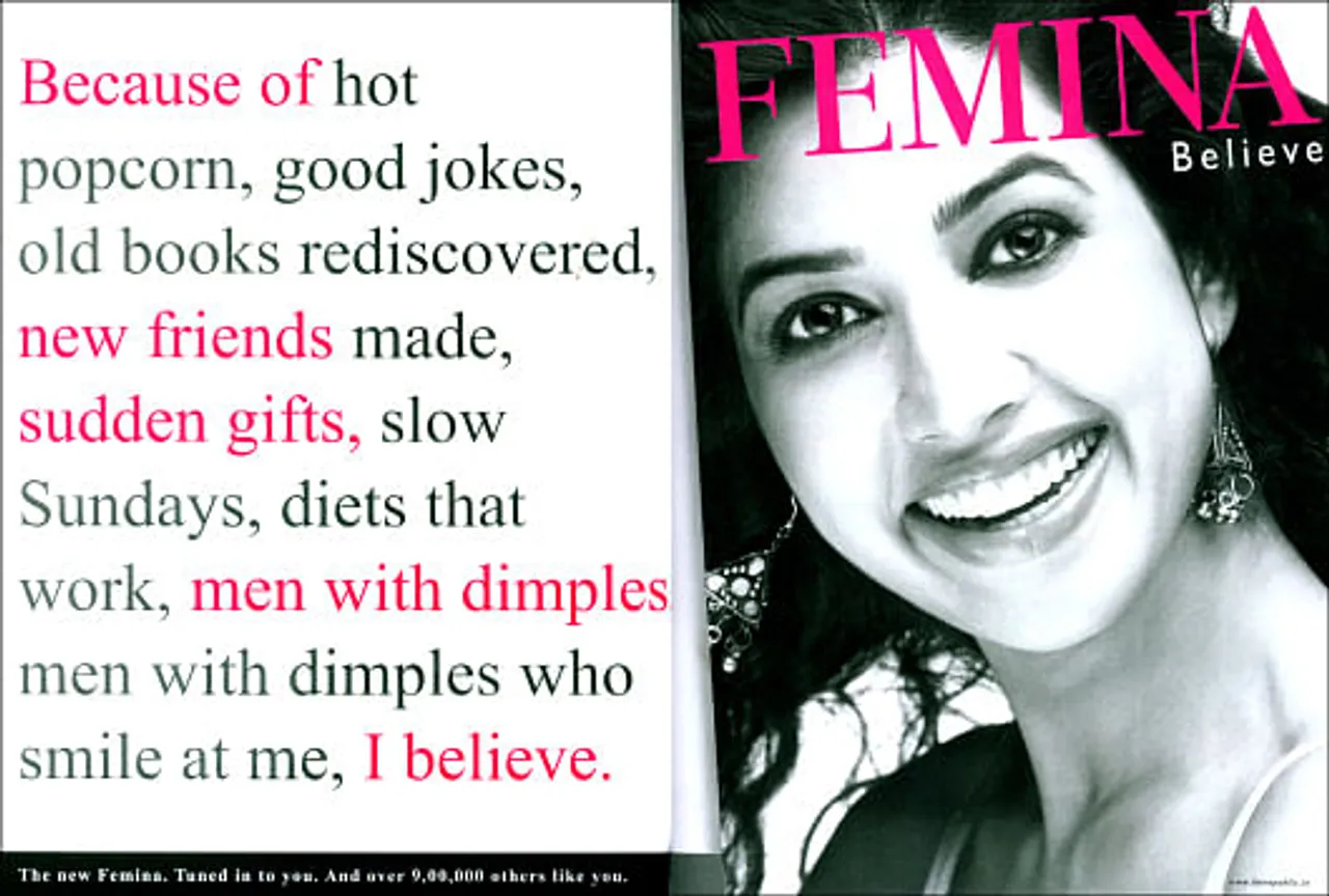 Because of hot popcorn, good jokes, old books rediscovered, new friends made, sudden gifts, slow Sundays, diets that work, men with dimples, men with dimples who smile at me, I believe.