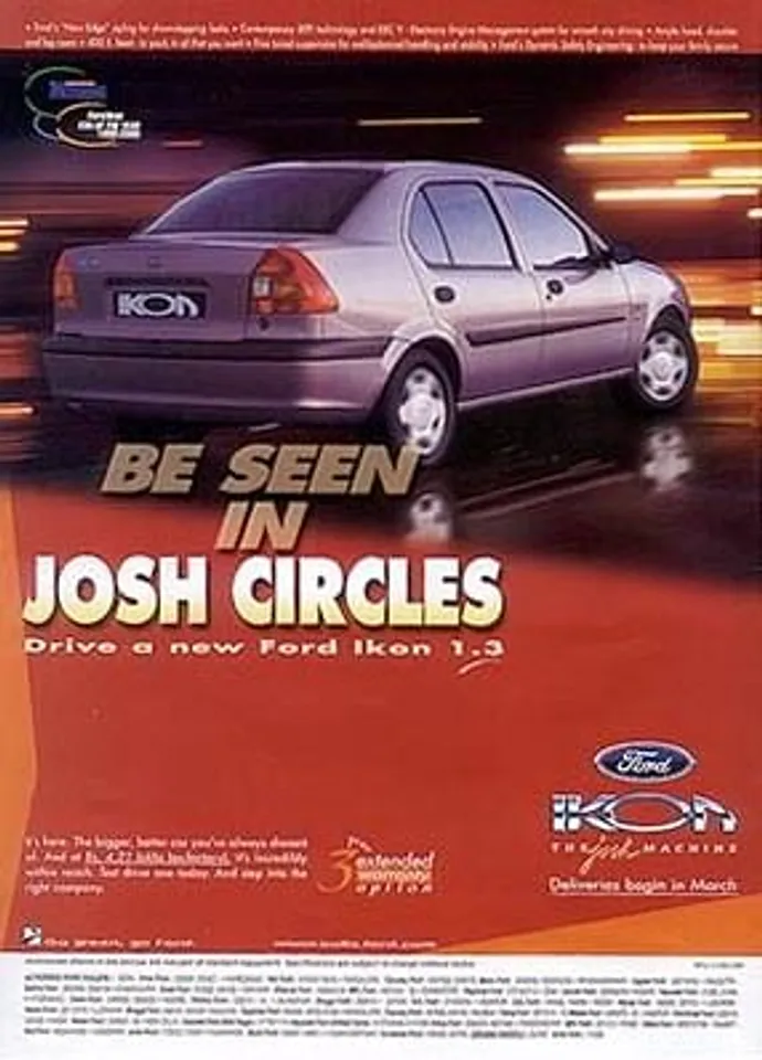 Be seen in josh circles.