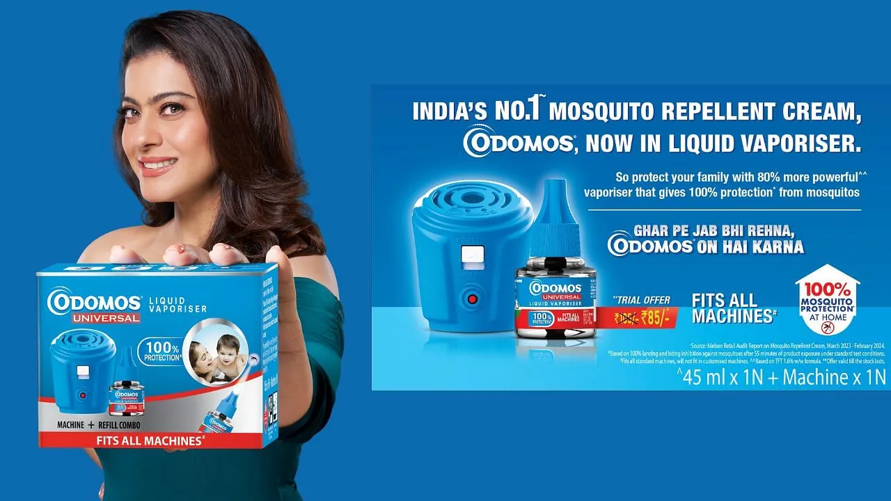 Dabur enters the mosquito liquid vaporizer market with Odomos Universal; Kajol Devgan to endorse the brand