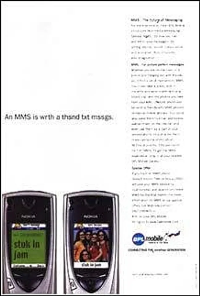 An MMS is wrth a thsnd txt mssgs.
