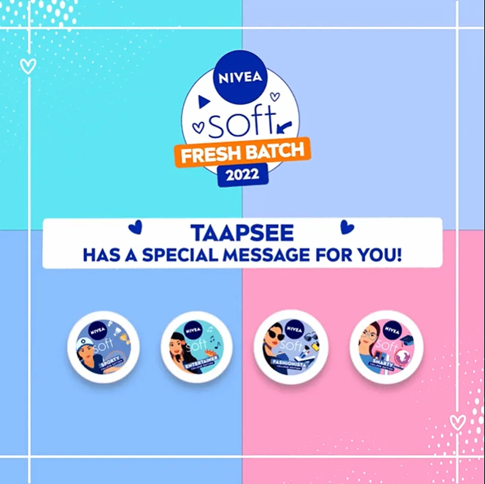 NIVEA India uses AI-enabled personalized messages from Taapsee Pannu for NIVEA Soft Fresh Batch 2022  