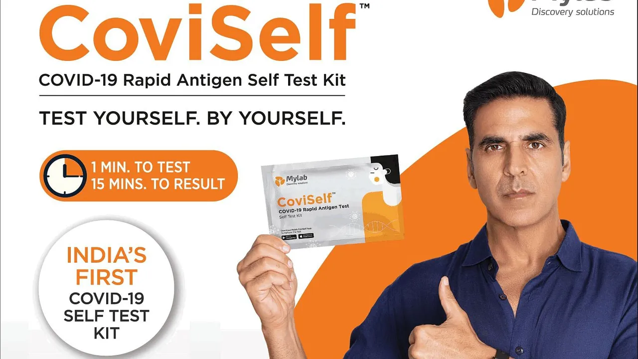 COVID-19 self test kit CoviSelf puts a DIY guide on a full pager ad