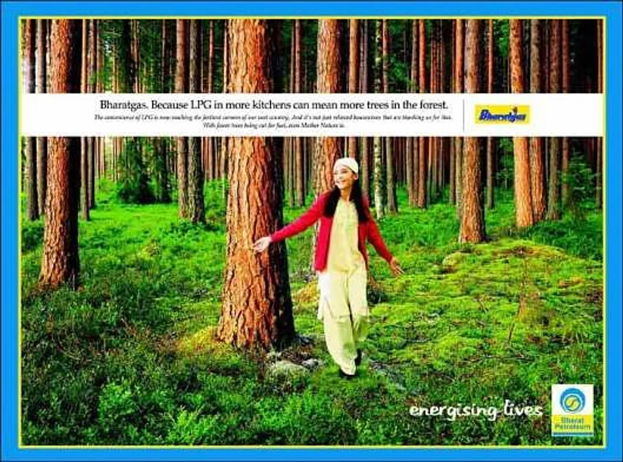Bharatgas. Because LPG in more kitchens means more trees in forest.