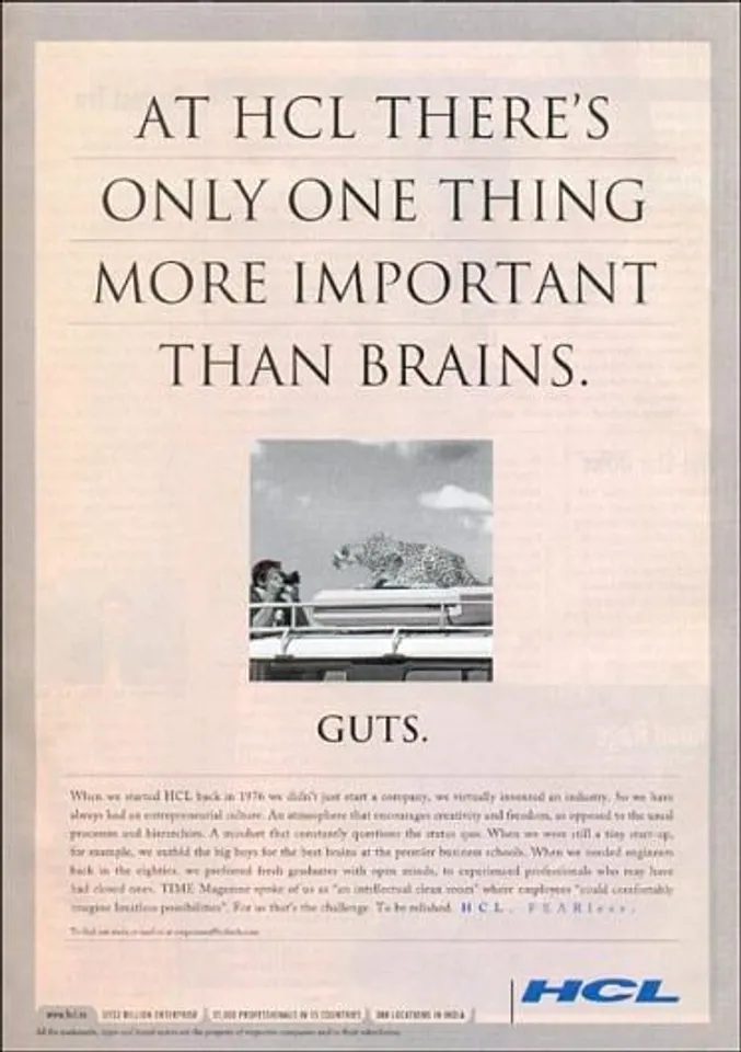 At HCL there's only one thing more important than brains. Guts.