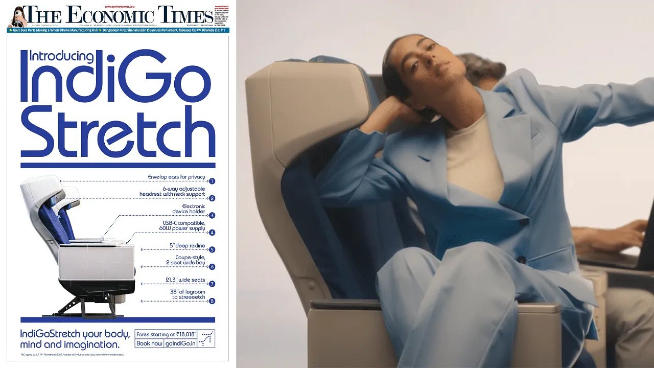 IndiGo unveils new business class service on busy routes with print ad