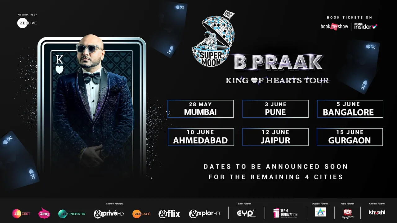 Punjabi singer B Praak to delight fans in his first-ever 10-city India tour at Supermoon ft. B Praak – King of Hearts Tour