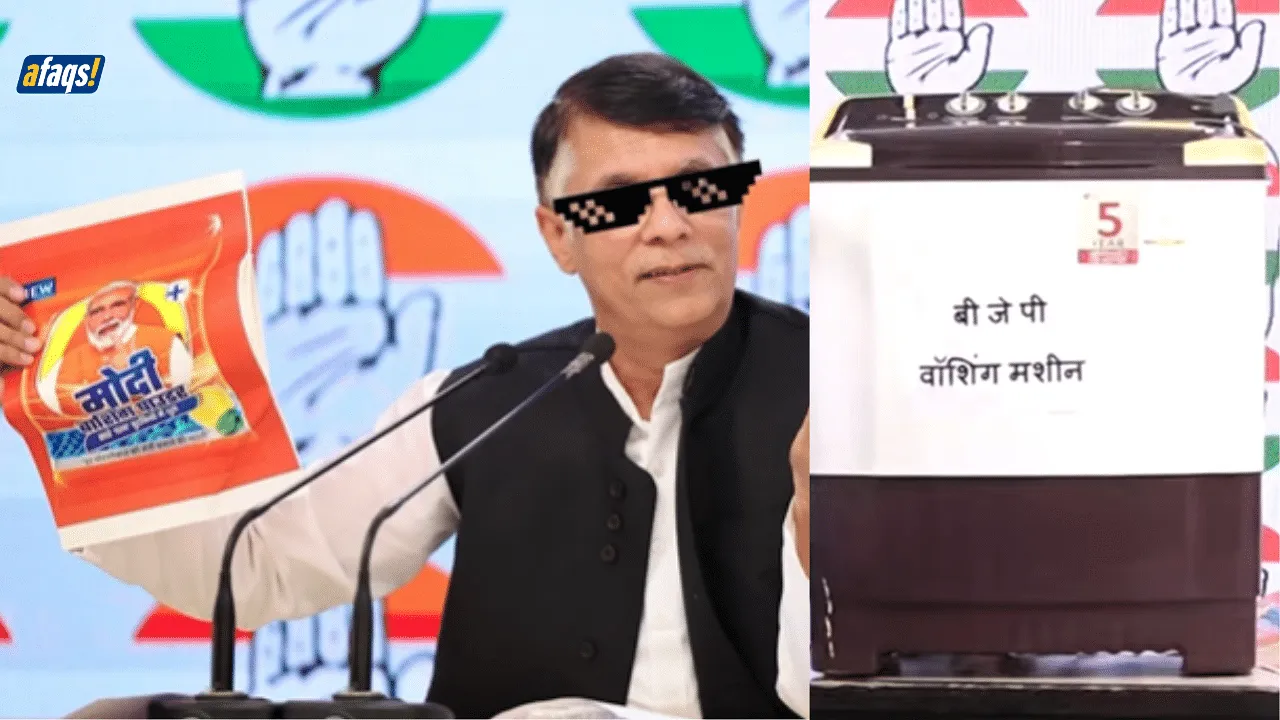 Indian National Congress parodies Modi with Tide-like packaging and bemoans BJP in three new ads