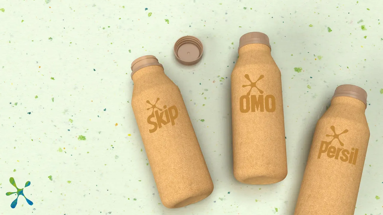 Unilever’s paper-based detergent bottles
