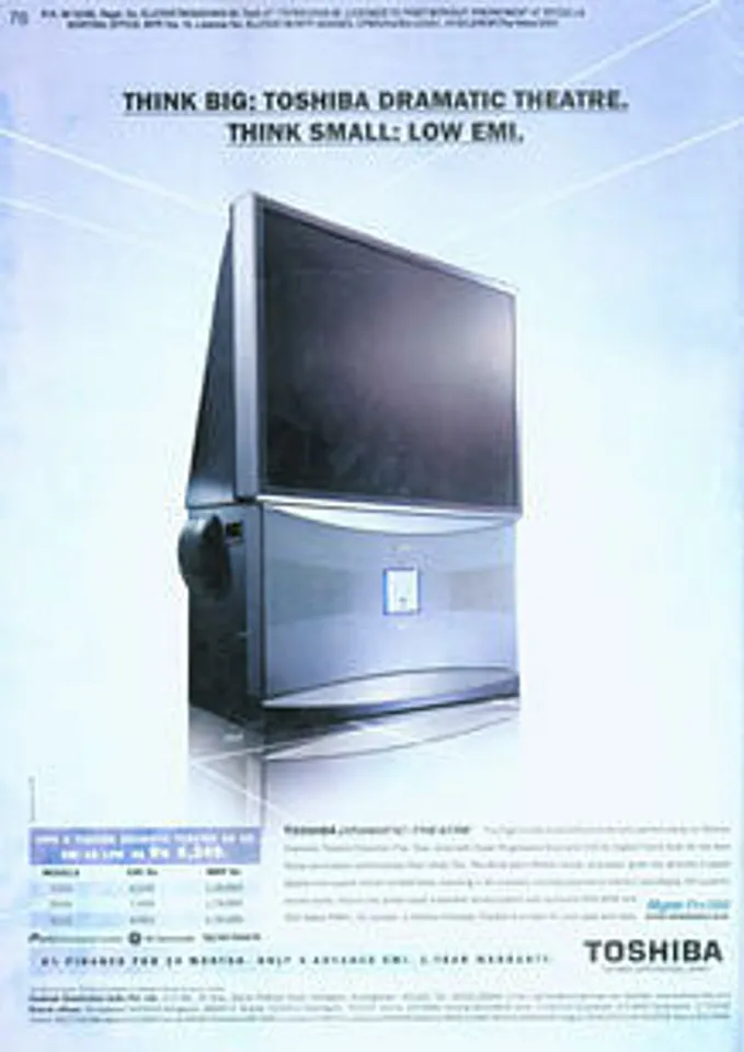 Think Big: Toshiba Dramatic Theatre.<p> Think Small: Low EMI.