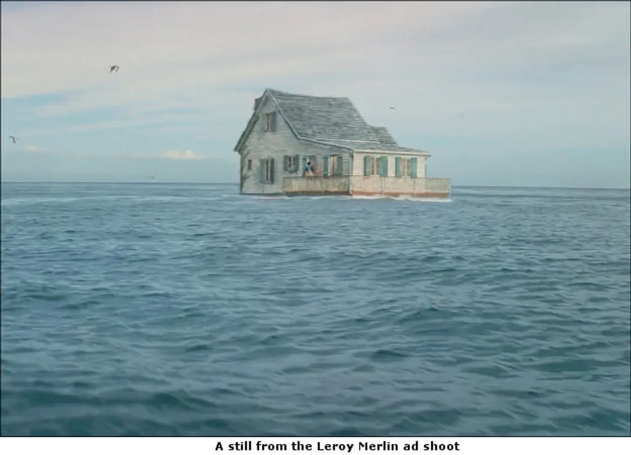 Paris-based agency BETC agency sent a house to the sea for an ad 