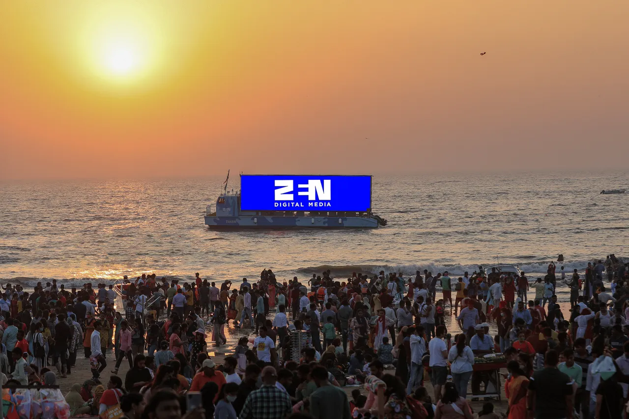 Zen Digital Media’s floating DOOH features live events too
