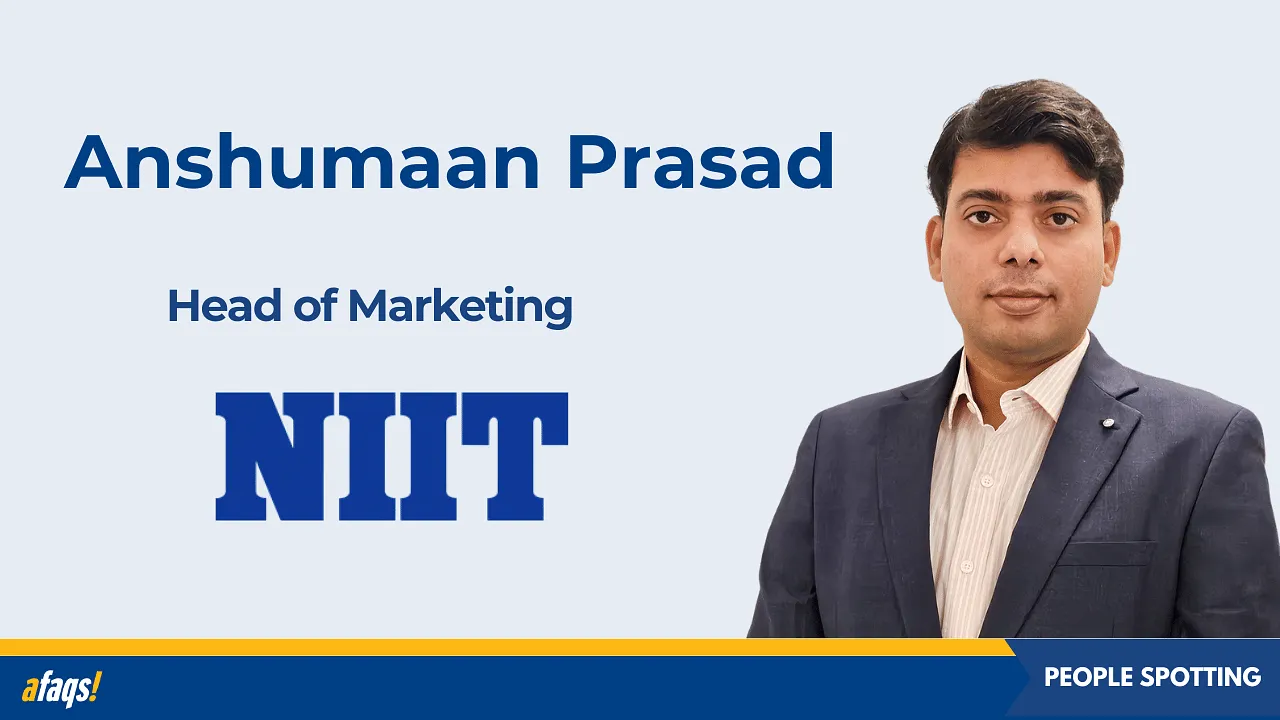 Anshumaan Prasad joins NIIT as head of marketing