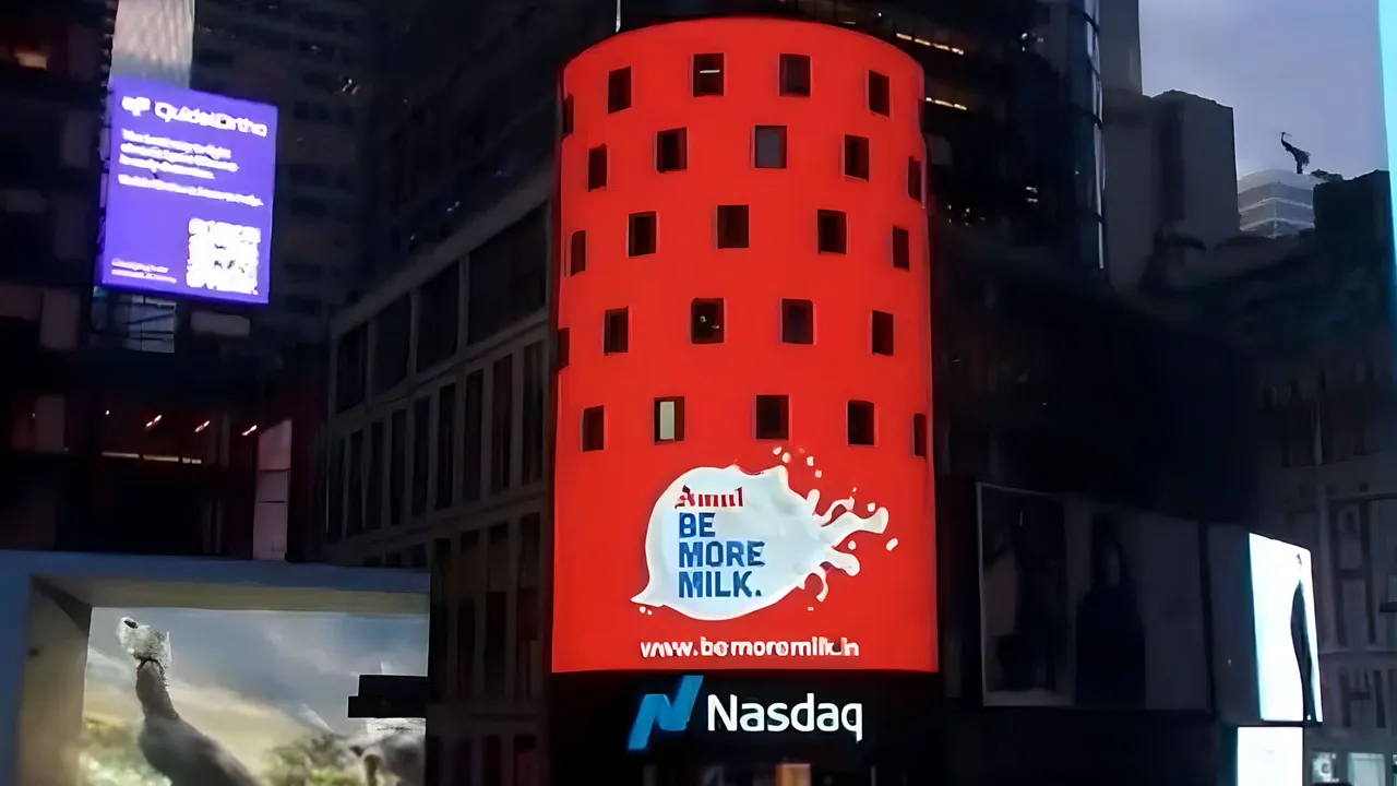 New York Times Square lights up with Amul’s ‘Be More Milk’ campaign