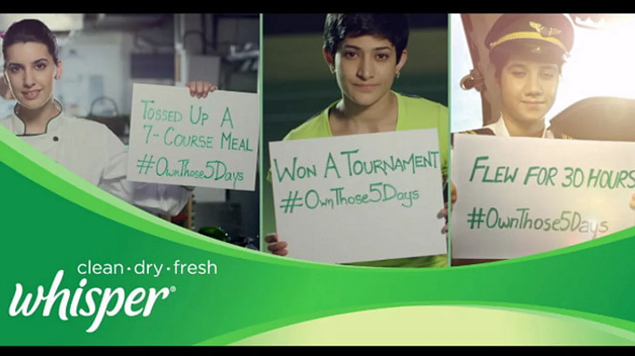 afaqs! Creative Showcase:Whisper tells women to #OwnThose5Days