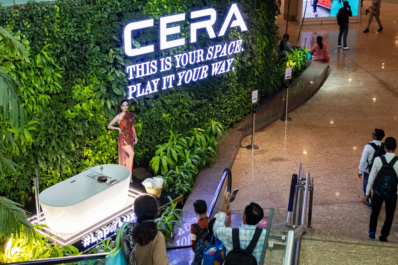 Cera Presents "This Is Your Space. Play It Your Way" campaign on The Wall at Mumbai Airport T2