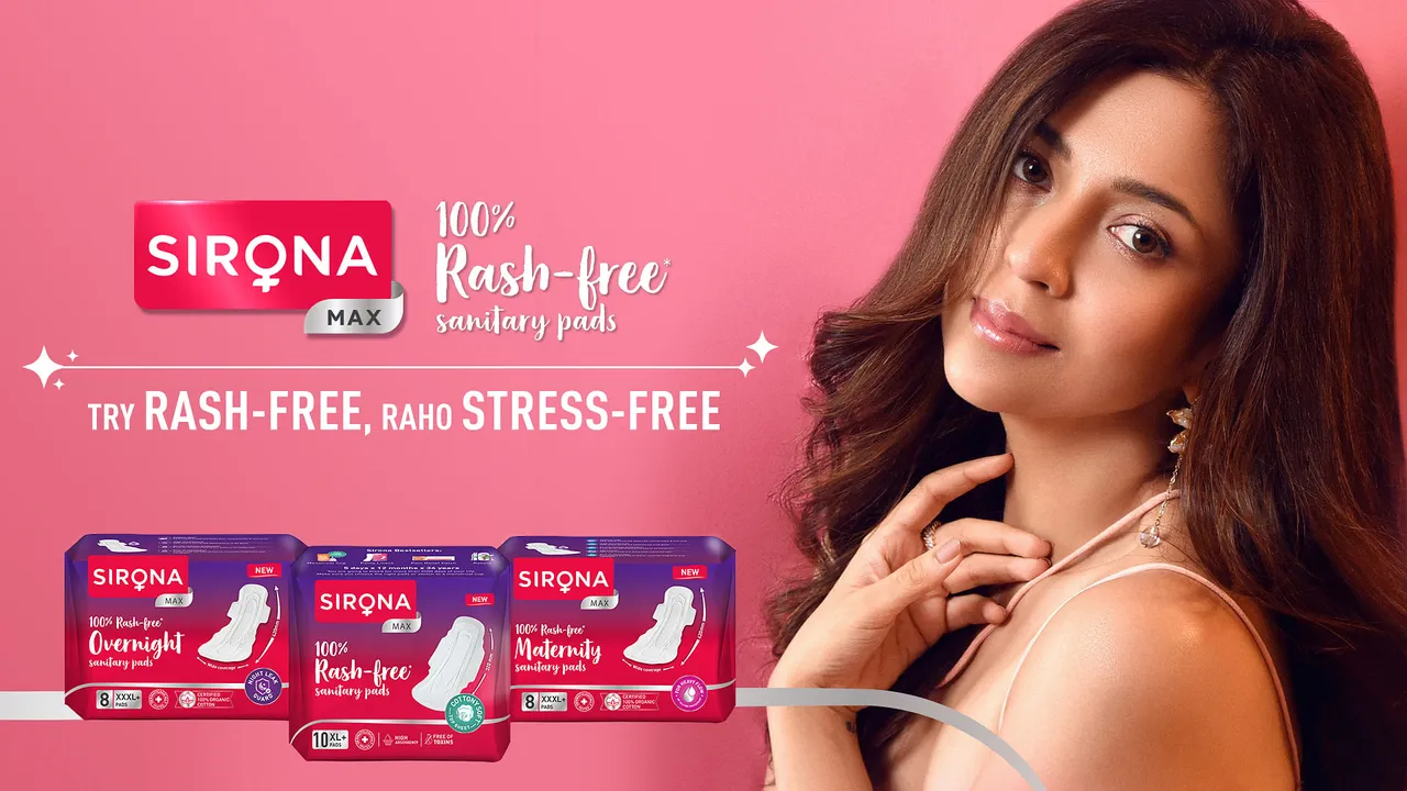 Sirona and Barkha Singh team up to launch 100% rash-free sanitary pads
