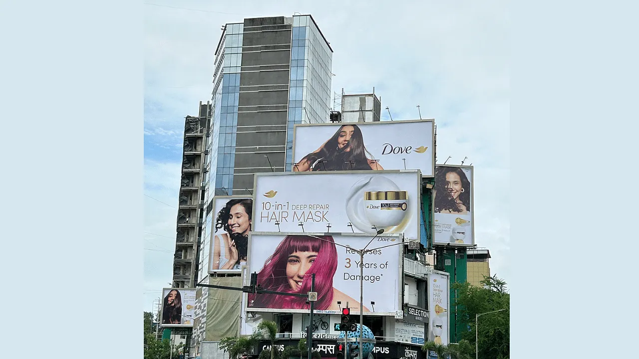 Dove showcases its 10-in-1 deep repair mask with an OOH campaign