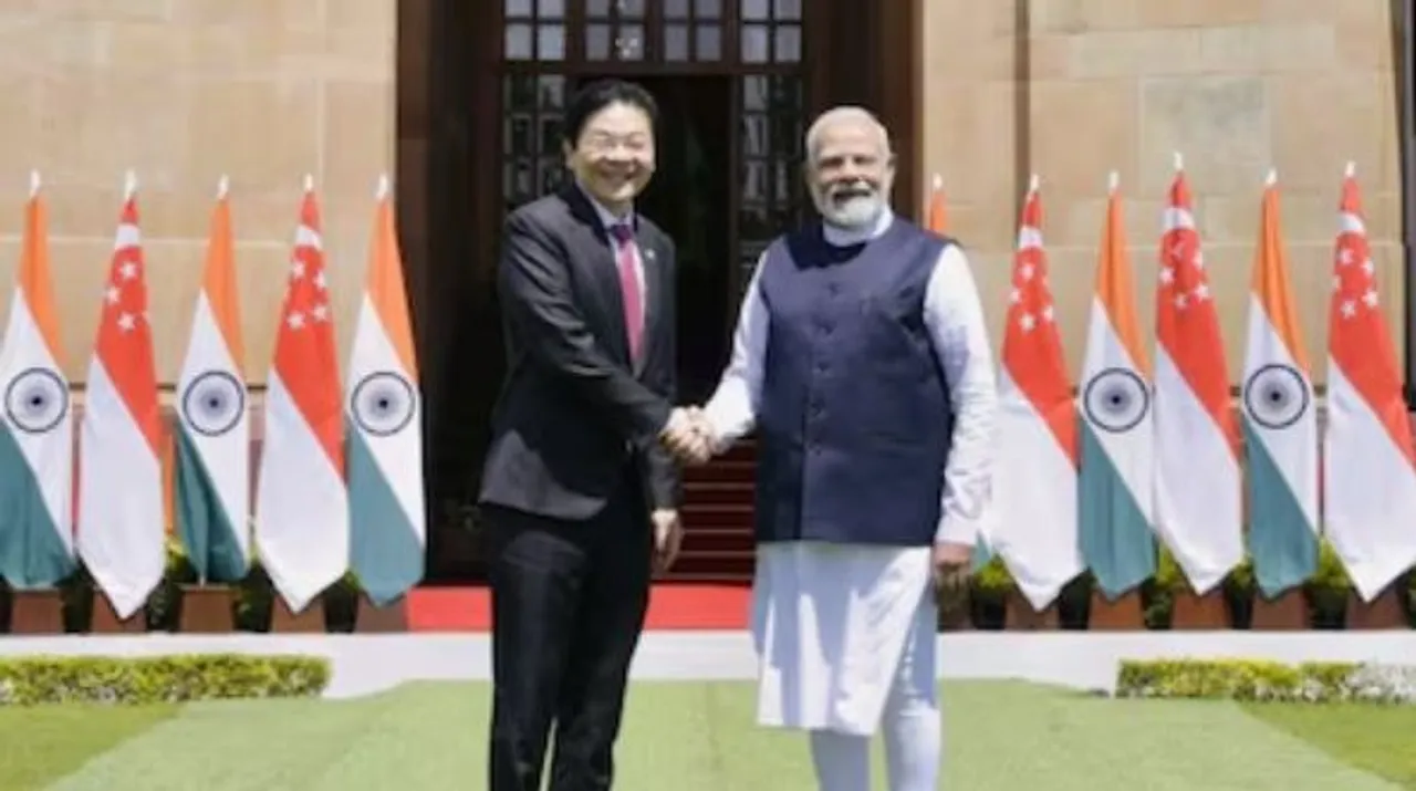 singapore pm with modi