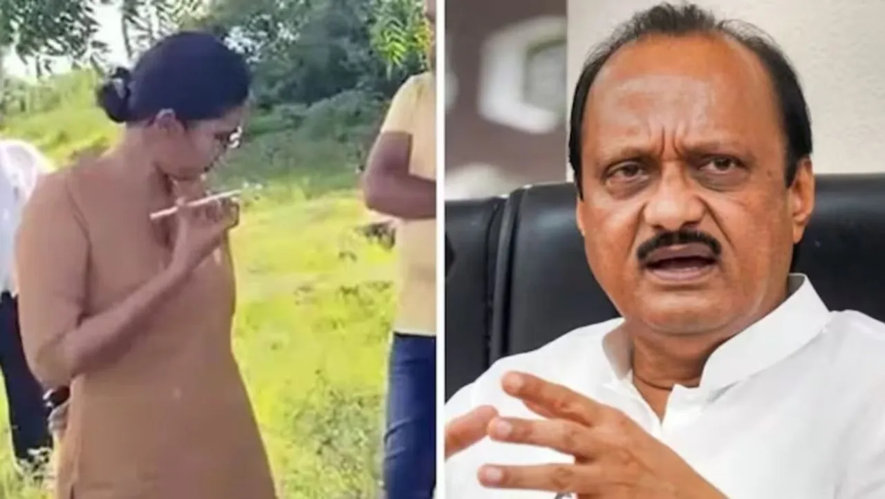 ajit power and woman IPS officer